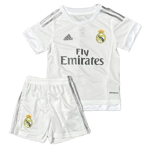 Real Madrid Retro Heim Trikot Set Kinder 2015-16 Real Madrid Retro Heim Trikot Set Kinder 2015-16