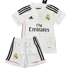 Real Madrid Retro Heim Trikotsatz Kinder 2014-15 Real Madrid Retro Heim Trikotsatz Kinder 2014-15