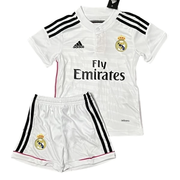 Real Madrid Retro Heim Trikotsatz Kinder 2014-15 Real Madrid Retro Heim Trikotsatz Kinder 2014-15