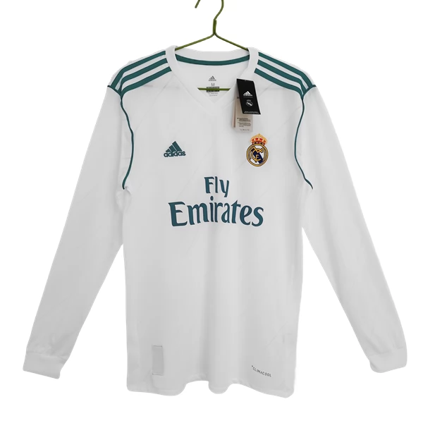 Real Madrid Retro Heimtrikot 2017-18 Langarm Real Madrid Retro Heimtrikot 2017-18 Langarm
