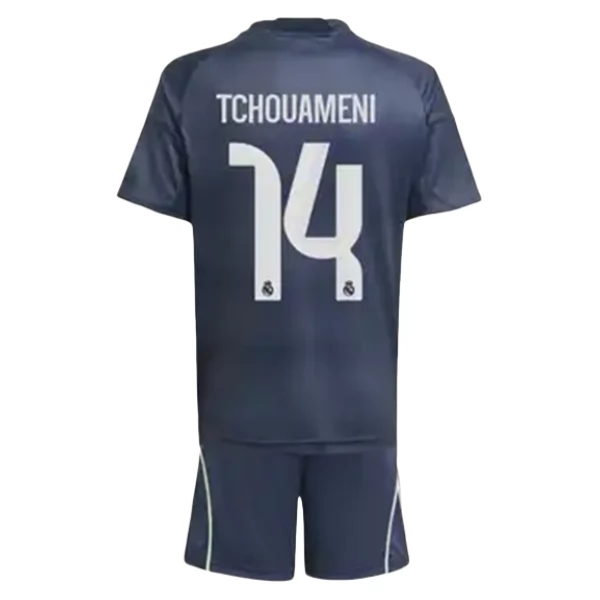 Real Madrid Tchouameni 14 Auswärts Trikot Set Kinder 2025-26 Real Madrid Tchouameni 14 Auswärts Trikot Set Kinder 2025-26