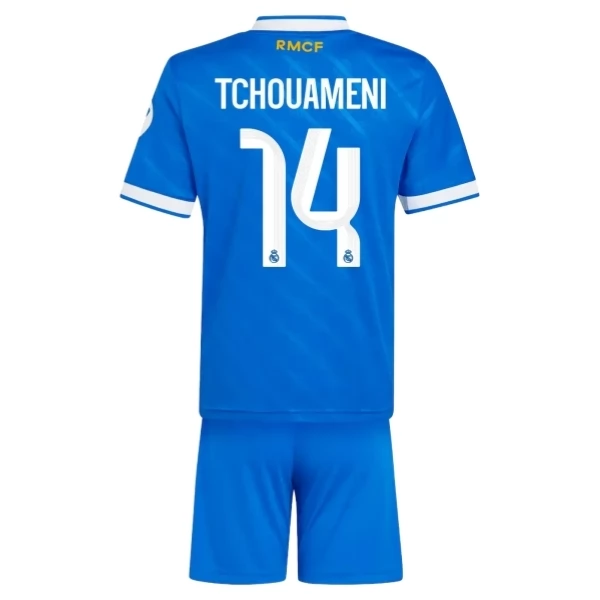 Real Madrid Tchouameni 14 Ausweich Trikot Set Kinder 2025-26 Real Madrid Tchouameni 14 Ausweich Trikot Set Kinder 2025-26