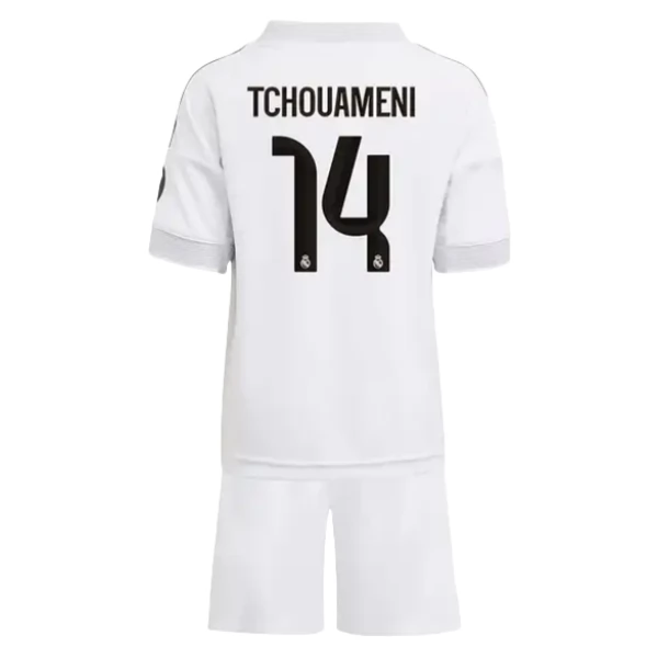 Real Madrid Tchouameni 14 Heim Trikot Set Kinder 2025-26 Real Madrid Tchouameni 14 Heim Trikot Set Kinder 2025-26