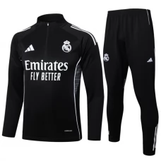 Real Madrid Trainingsanzug 2025-26 - 1-4 Zip Schwarz Real Madrid Trainingsanzug 2025-26 - 1-4 Zip Schwarz