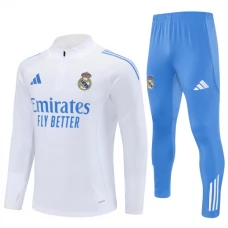Real Madrid Trainingsanzug 2025-26 - 1-4 Zip Weiß Blau Real Madrid Trainingsanzug 2025-26 - 1-4 Zip Weiß Blau