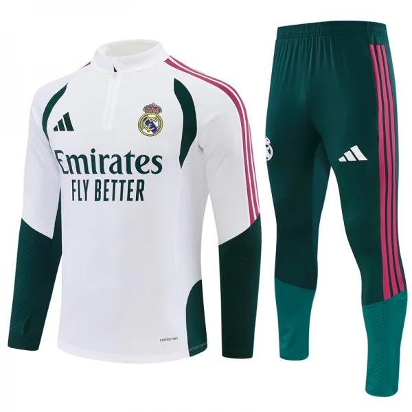 Real Madrid Trainingsanzug 2026-27 - 1-4 Zip Weiß Real Madrid Trainingsanzug 2026-27 - 1-4 Zip Weiß