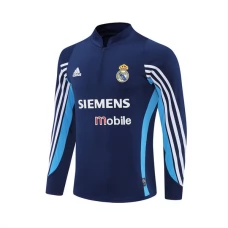Real Madrid Trainingstop 2003-04 - 1-4 Zip Retro Blau