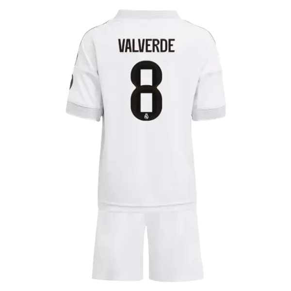Real Madrid Valverde 8 Heim Trikot Set Kinder 2025-26 Real Madrid Valverde 8 Heim Trikot Set Kinder 2025-26