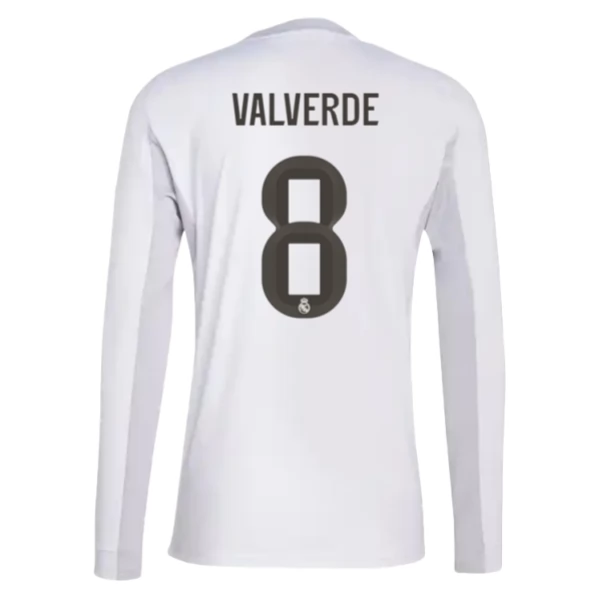 Real Madrid Valverde 8 Heimtrikot 2025-26 Langarm Real Madrid Valverde 8 Heimtrikot 2025-26 Langarm