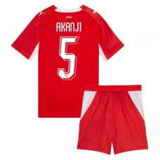 Schweiz Akanji 5 Heim Trikot Set Kinder WM 2026