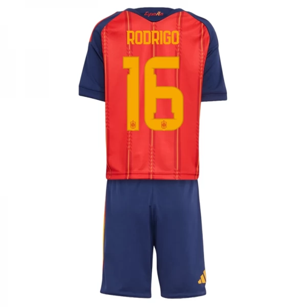 Spanien Rodrigo 16 Heim Trikot Set Kinder WM 2026 Spanien Rodrigo 16 Heim Trikot Set Kinder WM 2026