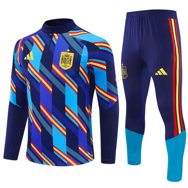 Spanien Trainingsanzug 2026-27 - 1-4 Zip Blau Spanien Trainingsanzug 2026-27 - 1-4 Zip Blau
