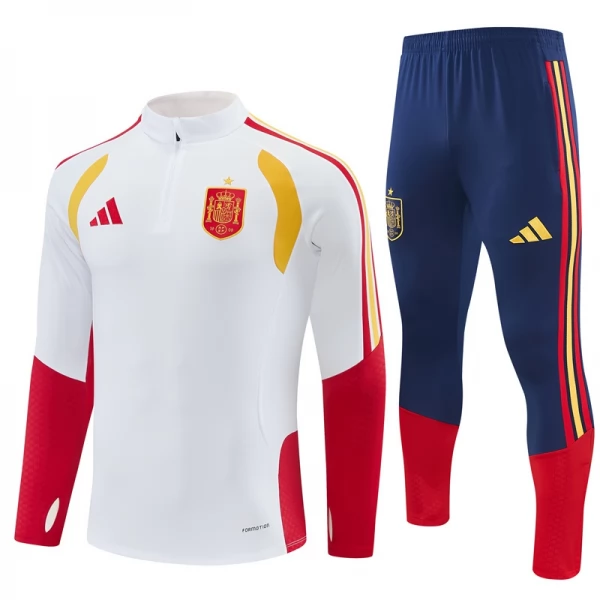 Spanien Trainingsanzug 2026-27 - 1-4 Zip Weiß Spanien Trainingsanzug 2026-27 - 1-4 Zip Weiß